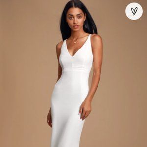 Lulu's Melora White Sleeveless Maxi Dress